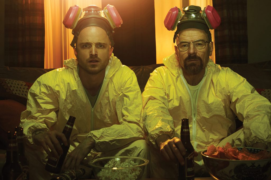 Jesse Pinkman (Aaron Paul) and Walter White (Bryan Cranston) - Breaking Bad - Gallery - Photo Credit: Frank Ockenfels/AMC